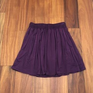 Super stretchy deep plum flowy skirt